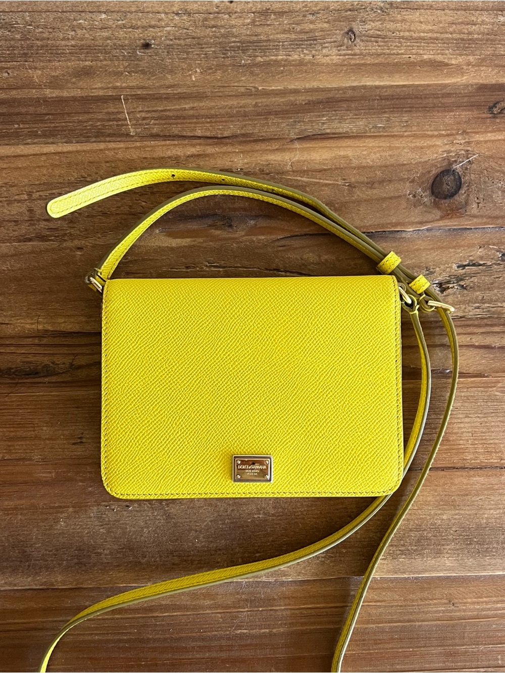 Dolce & Gabanna Yellow Mini Crossbody Bag